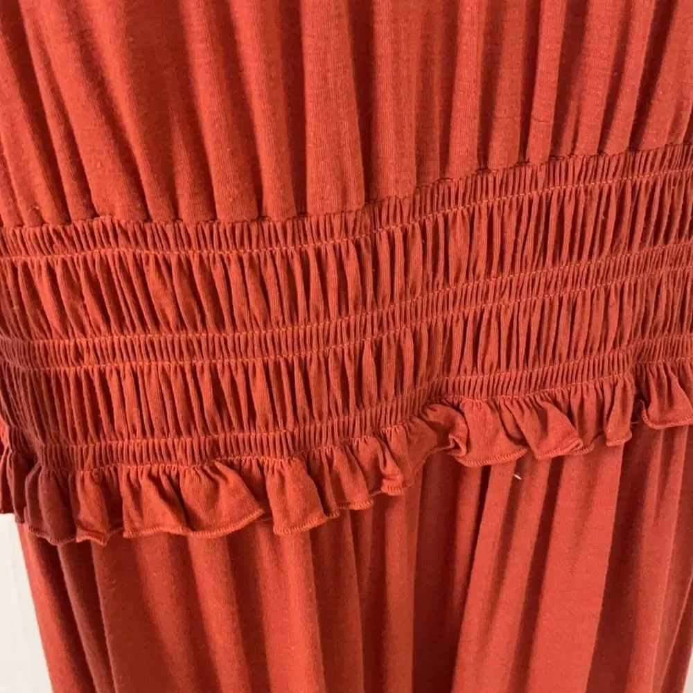 NWT Ava James Tiered MIDI Cotton Boho Dress - Picture 3 of 7